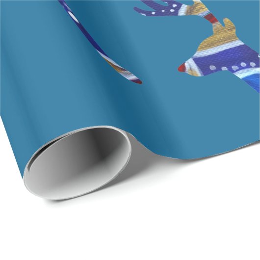 Farbiges Papier für das Blumengewirr von Hirschen, Geschenkpapier (Rolleneckpunkt)