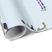 Farbiges Papier für das Blumengewirr von Hirschen, Geschenkpapier (Rolleneckpunkt)