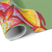 Farbiges Papier für das glänzende Hirsch Geschenkpapier (Rolleneckpunkt)