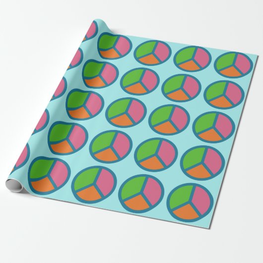 Farbiges Papier für das Zeichen des Friedens Geschenkpapier (Ungerollt)