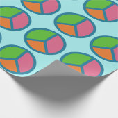 Farbiges Papier für das Zeichen des Friedens Geschenkpapier (Ecke)