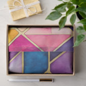 Farbiges Papier für die Glaskunsttafel (Geschenk)