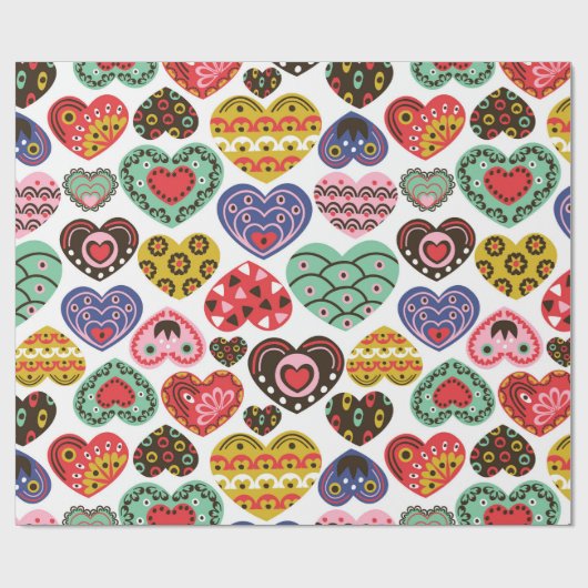 Farbiges Papier für Herz Geschenkpapier (Flach)