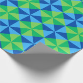 Farbiges Papier in blau und grün Geschenkpapier (Ecke)