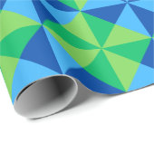 Farbiges Papier in blau und grün Geschenkpapier (Rolleneckpunkt)