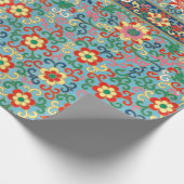 Farbiges Papier mit Blumenmuster Geschenkpapier (Ecke)