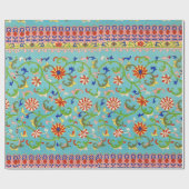 Farbiges Papier mit Blumenmuster Geschenkpapier (Flach)