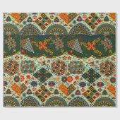 Farbiges Papier mit japanischem Muster Geschenkpapier (Flach)