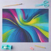 Farbiges Papier mit Ölmalereien (Basteln)