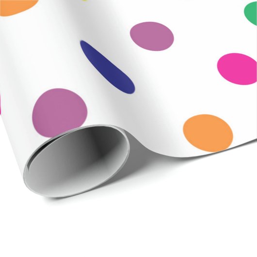 Farbiges Papier zum Umhüllen von Punkten Geschenkpapier (Rolleneckpunkt)