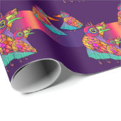 Farbiges Papier zum Umhüllen von Vögeln Geschenkpapier (Rolleneckpunkt)