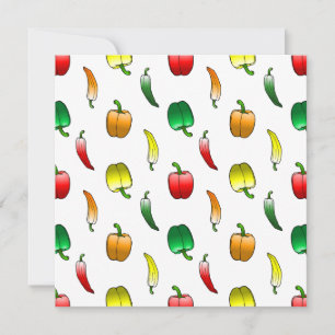 Farbiges Paprika-Muster Karte