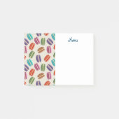 Farbiges Pariser Macarons-Muster Post-it Klebezettel (Vorderseite)