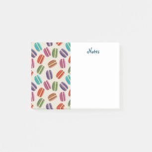 Farbiges Pariser Macarons-Muster Post-it Klebezettel