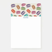 Farbiges Pariser Macarons-Muster Post-it Klebezettel (Vorderseite)