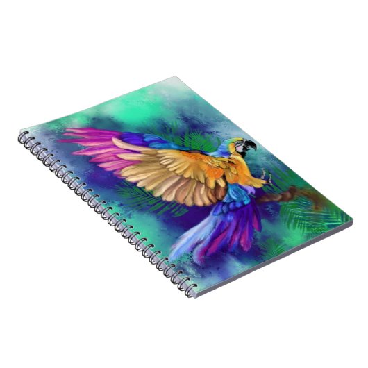 Farbiges Parrot-Notebook Notizblock (Rechte Seite)