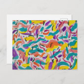 Farbiges Party Abstrakt drucken Postkarte (Vorne/Hinten)