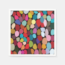 Farbiges Party Abstrakter Kreise Serviette