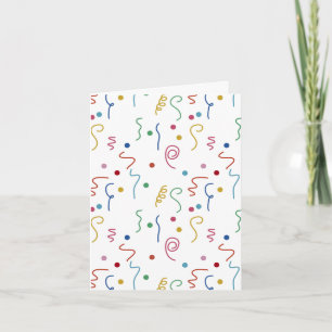 Farbiges Party Confetti Muster Karte