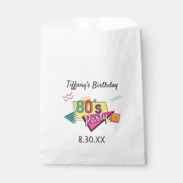 Farbiges Party der 80er Jahre Geschenktütchen