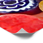 Farbiges Party der Blume. Großkunstdruck auf Leinw Poster (Ecke)