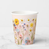Farbiges Party der Wildblume Pappbecher (Rückseite)