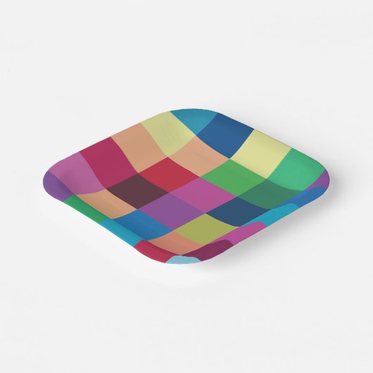 Farbiges Party für das Prüfbrett Pappteller (Gewinkelt)