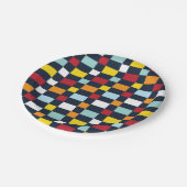 Farbiges Party für das Prüfbrett Pappteller (Schrägansicht)