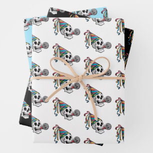 Farbiges Party Geschenkpapier Set