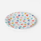 Farbiges Party Pappteller (Schrägansicht)