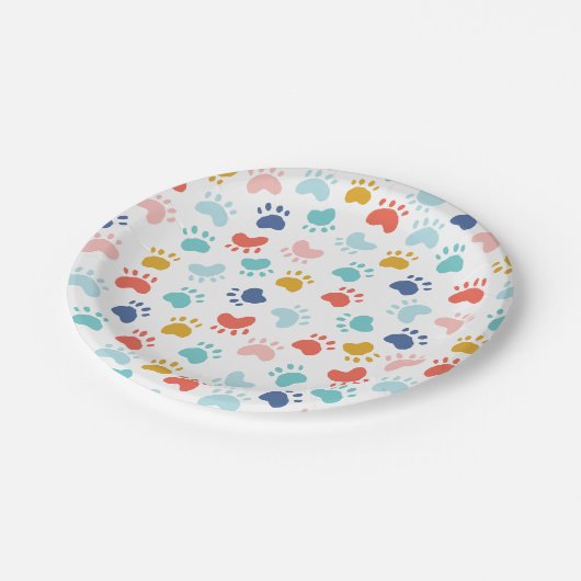 Farbiges Party Pappteller (Schrägansicht)