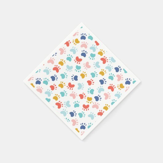 Farbiges Party Serviette (Ecke)