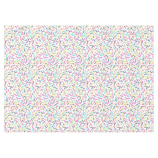 Farbiges Party Sprinkles Muster Tischdecke (Vorderseite (Horizontal))