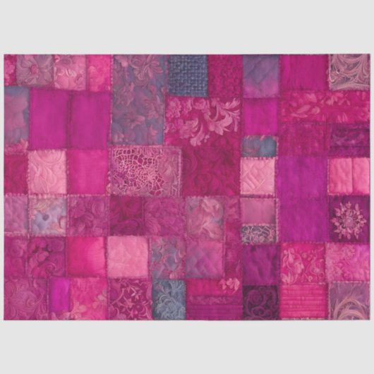 Farbiges Patchwork Quilt Art Tissue Paper Seidenpapier (Vorderseite)