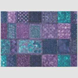Farbiges Patchwork Quilt Art Tissue Paper Seidenpapier