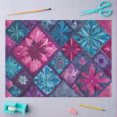 Farbiges Patchwork Quilt Art Tissue Paper Seidenpapier (Basteln)