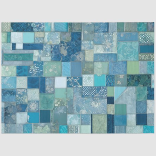 Farbiges Patchwork Quilt Art Tissue Paper Seidenpapier (Vorderseite)