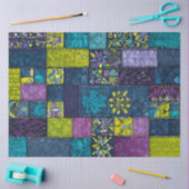 Farbiges Patchwork Quilt Art Tissue Paper Seidenpapier (Basteln)