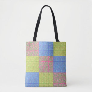 Farbiges Patchwork-Quiltmuster Tasche
