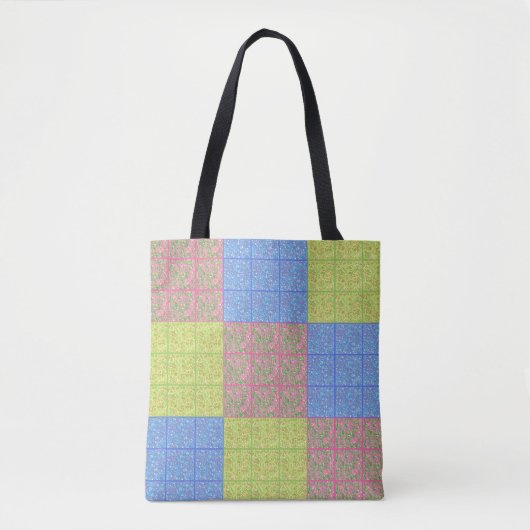 Farbiges Patchwork-Quiltmuster Tasche (Vorderseite)