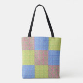 Farbiges Patchwork-Quiltmuster Tasche (Rückseite)