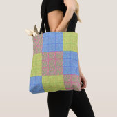 Farbiges Patchwork-Quiltmuster Tasche (Von Nahem)