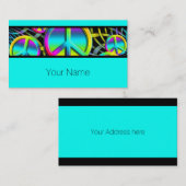 Farbiges PEACE-Muster - Liebe nicht Krieg machen Visitenkarte (Vorne/Hinten)