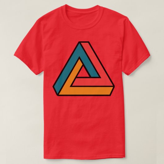 Farbiges Penrose-Dreieck T-Shirt (Design vorne)