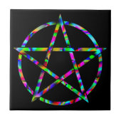 Farbiges Pentagramm Fliese (Vorderseite)