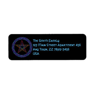 Farbiges Pentagramm Symbol Pagan Wicca Neues Zeita