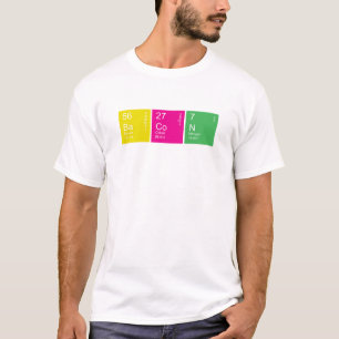 Farbiges Periodisches Bacon T-Shirt