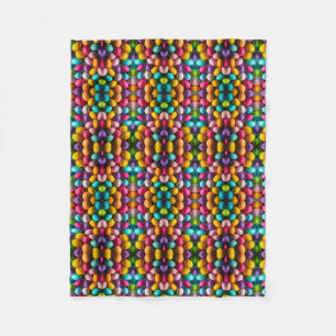 Farbiges Perlenraster-Geometrisches Fleece-Decke Fleecedecke
