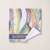 Farbiges Personalisiertes HandtuchSet Badhandtuch Set (Waschlappen)