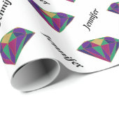 Farbiges personalisiertes Karo-Papier Geschenkpapier (Rolleneckpunkt)